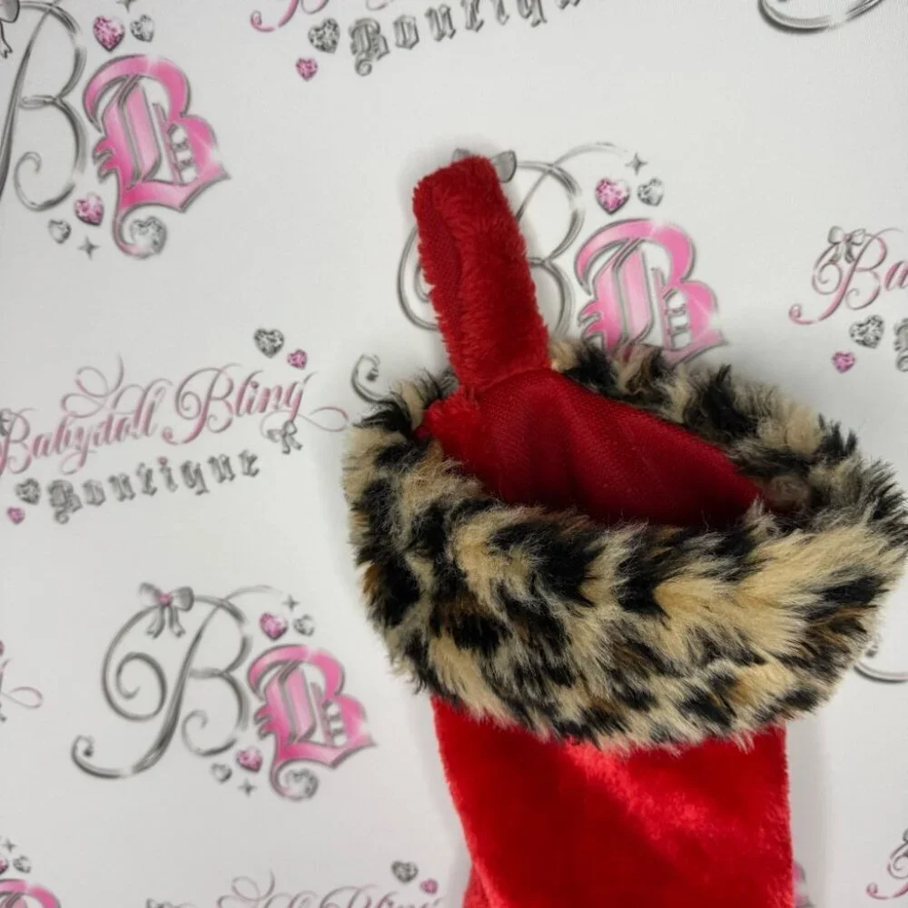 Stocking Christmas cheetah print leopard print animal print y2k sexy cute decor